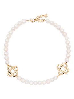 Casablanca pearl logo necklace 27577255