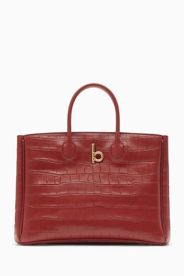 Burberry Small Rocking Horse Tote Bag in Croc-embossed Leather 217958844_25