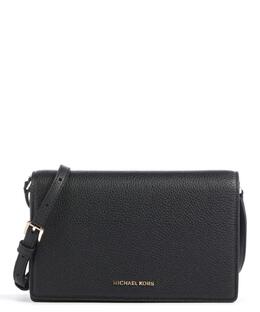Сумка кросс-боди женская Michael Kors Jet set кожаная с золотым логотипом, черный 32s4gj6c6l-001 | schwarz