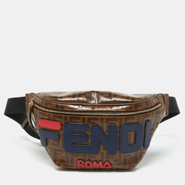 Fendi x Fila Brown Zucca Coated Canvas Mania Belt Bag 1082336