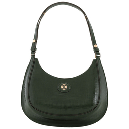 Tory Burch Evergreen Robinson Embossed Leather Crescent Bag 158509-300