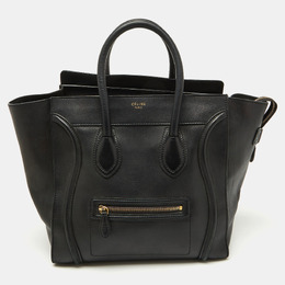 Celine Black Leather Mini Luggage Tote 1085379