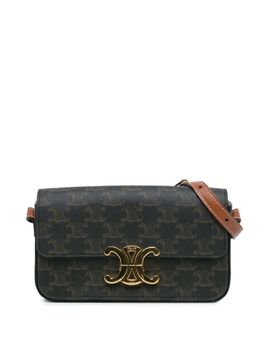 Celine 2022 Triomphe Coated Canvas Claude shoulder bag 27785861