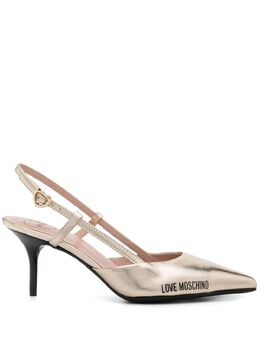 Love Moschino 65mm logo-print pumps 27646939