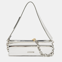 Jacquemus Silver Patent Leather Le Sac Ciuciu Shoulder Bag 1183621