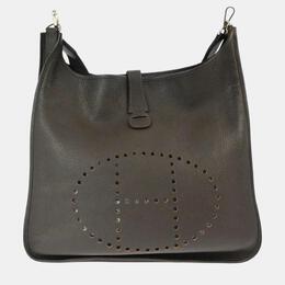 Hermes Chocolat Taurillon Clemence Evelyne 2 Tgm Shoulder Bag 1088267