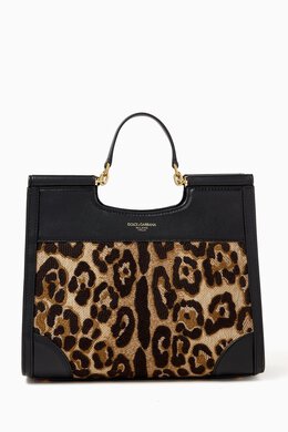 Dolce & Gabbana Small Sicily Leopard-embroidered Tote Bag 217918940_15