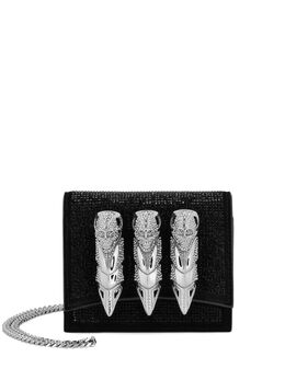 Philipp Plein rhinestone-embellished clutch bag 25347325
