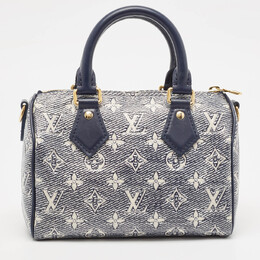 Louis Vuitton Blue Monoglam Speedy Bandouliere 20 Bag 1089898