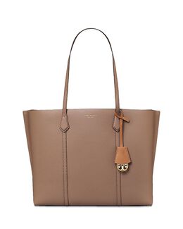 Сумка шоппер Tory Burch Perry с тремя отделениями, кофейный 3998130 | clam shell/brass