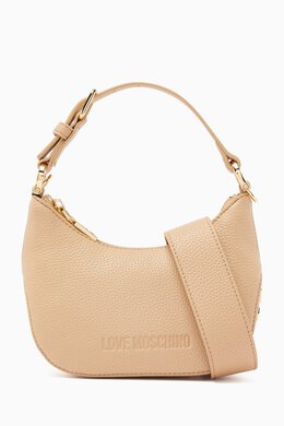 Love Moschino Small Shoulder Bag in Grained Faux Leather 216930770_7762