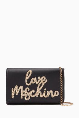Love Moschino Logo Crystal-embellished Crossbody Bag 217949926_2709