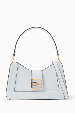 Elisabetta Franchi Medium Logo Shoulder Bag in Faux Leather 217858473_181