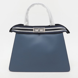 Fendi Blue Leather Medium Peekaboo Iseeu Top Handle Bag 1090119