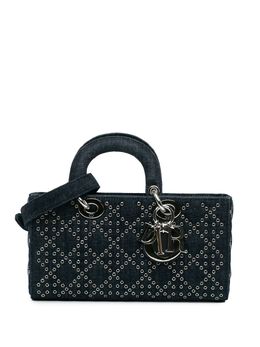 Christian Dior 2022 Medium Denim Cannage Eyelet Lady D Joy satchel 27914820