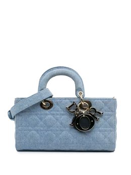 Christian Dior 2022 Medium Denim Cannage Lady D Joy satchel 27917057