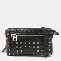 Burberry Black Leather Eyelet Crossbody Bag 1090835