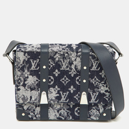 Louis Vuitton Navy Blue Monogram Tapestry Trunks PM Bag 1090496