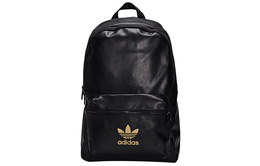 Adidas Originals Кожаный рюкзак, стандартный, женский, черно-золотая расцветка fl9627 | black gold