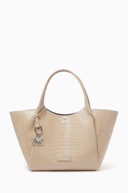 Emporio Armani Shopping Tote Bag in Croc-embossed Faux Leather 217720934_179