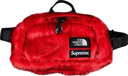 Сумка Supreme x The North Face Faux Fur Waist Bag Red, красный fw20b16 red | red