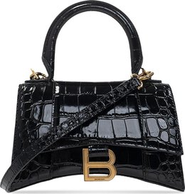Сумка Balenciaga Hourglass XS Top Handle Bag Black, черный 592833 1lrgm 1000 | black