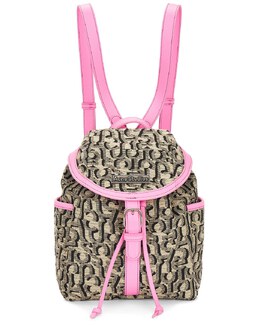 Мини-рюкзак с монограммой Acne Studios, бежевый/розовый acne-wy100 | beige & pink