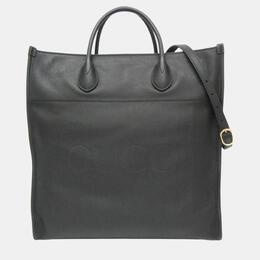 Gucci Black Leather Logo Tote Bag 1091017