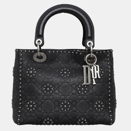 Christian Dior Medium Calfskin Cannage Studded Supple Lady Dior Bag 1090596