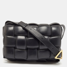Bottega Veneta Black Leather Classic Cassette Padded Shoulder Bag 1092859