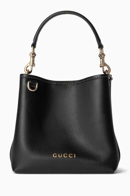 Gucci GG Emblem Mini Bucket Bag in Leather 217716399_13