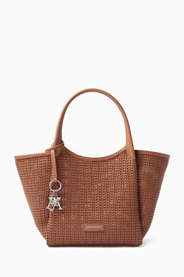 Emporio Armani Shopping Tote Bag in Raffia 217720933_15