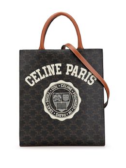 Celine 2020 Small Triomphe Coated Canvas Paris Print Vertical Cabas satchel 28055923