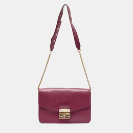 Furla Pink Leather Metropolis Shoulder Bag 1093642