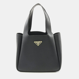 Prada Black Leather Soft Grain Tote Bag 1094702
