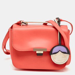 Furla Orange Leather Elisir Crossbody Bag 1094246
