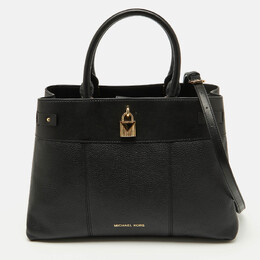 Michael Kors Black Leather Large Gramercy Satchel 1093423