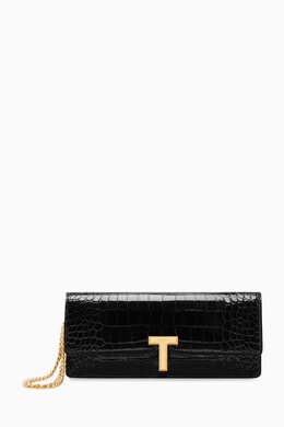 Tom Ford Wallis Clutch Bag in Shiny Croc-embossed Leather 217830348_13