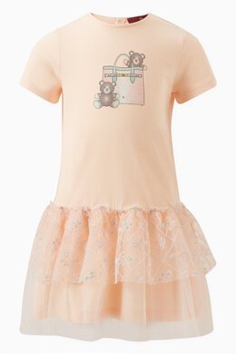 Aigner Teddy Bag Logo Dress in Cotton & Tulle 217848029_223