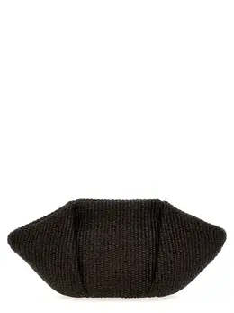 Brunello Cucinelli-Woven Bag Clutch Marrone-Donna 51734653075796
