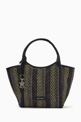 Emporio Armani Shopping Tote Bag in Interwoven Faux Leather 217720932_195