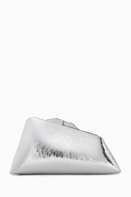 The Attico "8:30 PM'' Clutch in Metallic Leather 217953558_247
