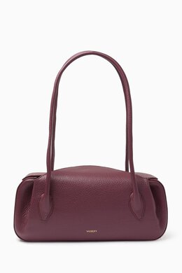Yuzefi Small Oyster Shoulder Bag in Grained Leather 217975817_16