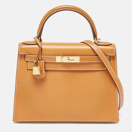 Hermes Natural Sable Butler Leather Gold Finish Kelly Sellier 28 Bag 1093815