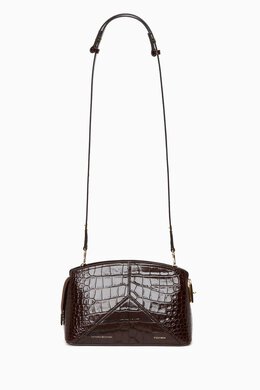 Victoria Beckham Victoria Crossbody Bag in Croc-embossed Leather 217810130_211
