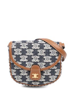 Celine 2021 Mini Triomphe Embroidered Canvas Besace crossbody bag 28204900