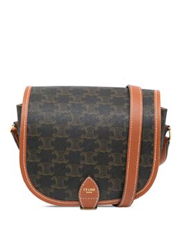 Celine 2019 Medium Triomphe Coated Canvas Folco crossbody bag 28184838