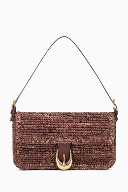 Staud Harlow Shoulder Bag in Raffia 217777525_15