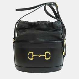 Gucci Leather Horsebit Bucket Shoulder Bag 1096104