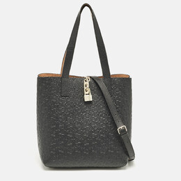 Aigner Black/Beige Monogram Embossed Leather Leonie Tote 1083224